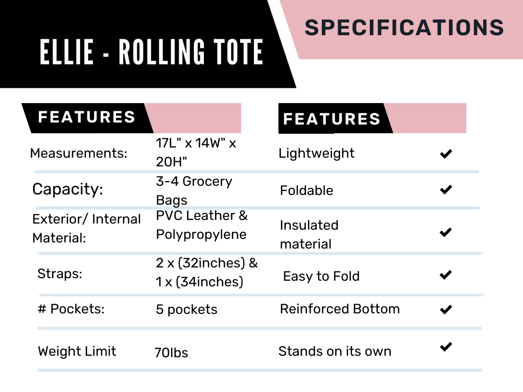 Ellie, the Rolling Tote by Seven Sisters is the ultimate companion for busy women on the go. With its stylish design and convenient wheels, this tote is perfect for shopping, pool days, or any other activity that requires you to be on the move. Stay organized and stylish with Ellie, the Rolling Tote by Seven Sisters.