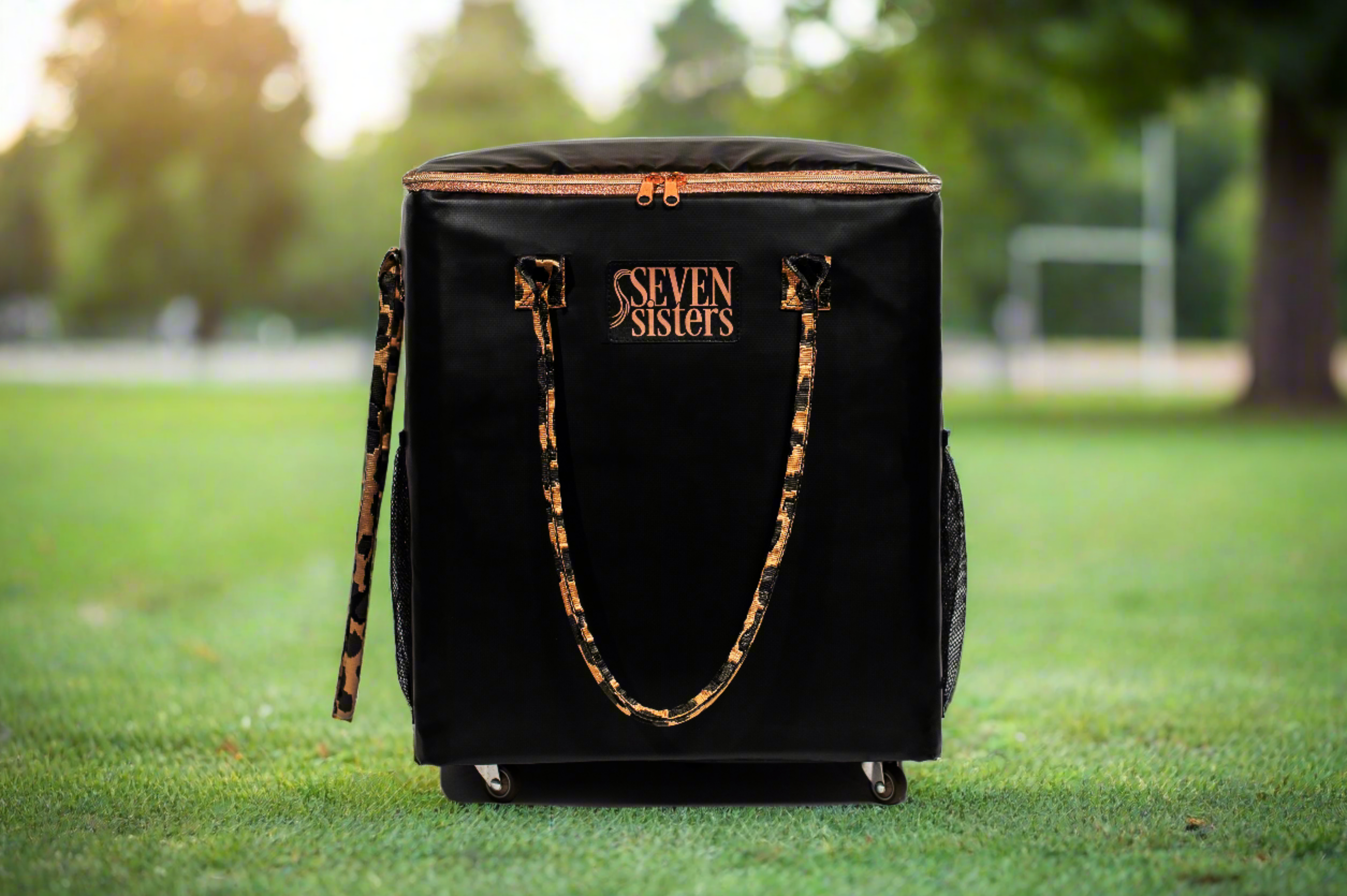 Ellie, the Rolling Tote by Seven Sisters is the ultimate companion for busy women on the go. With its stylish design and convenient wheels, this tote is perfect for shopping, pool days, or any other activity that requires you to be on the move. Stay organized and stylish with Ellie, the Rolling Tote by Seven Sisters.