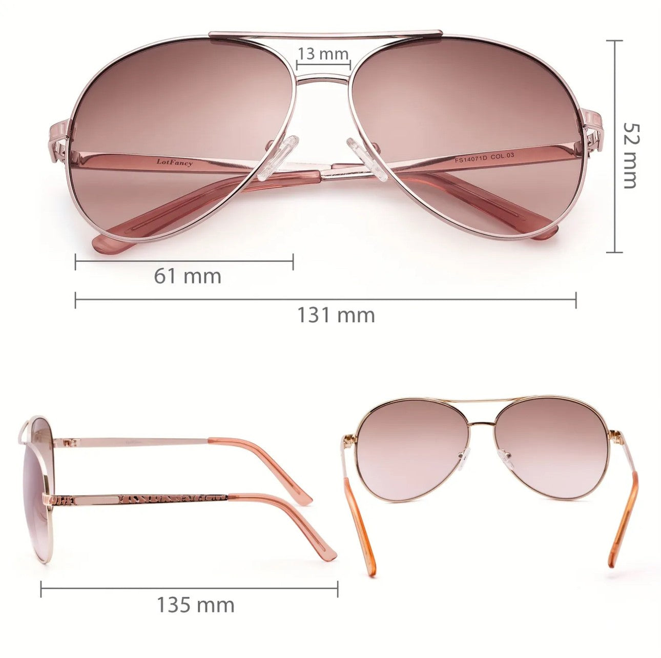 Elevate your style with Seven Sisters Rose Gold Aviator sunglasses. These UV 400 protected shades not only offer superior eye protection but also add a touch of glamour to any outfit. Easy to clean and ultra-fashionable, these sunglasses are a must-have accessory for every fashion-forward individual. Shop now and step out in style with Seven Sisters Rose Gold Aviator sunglasses.